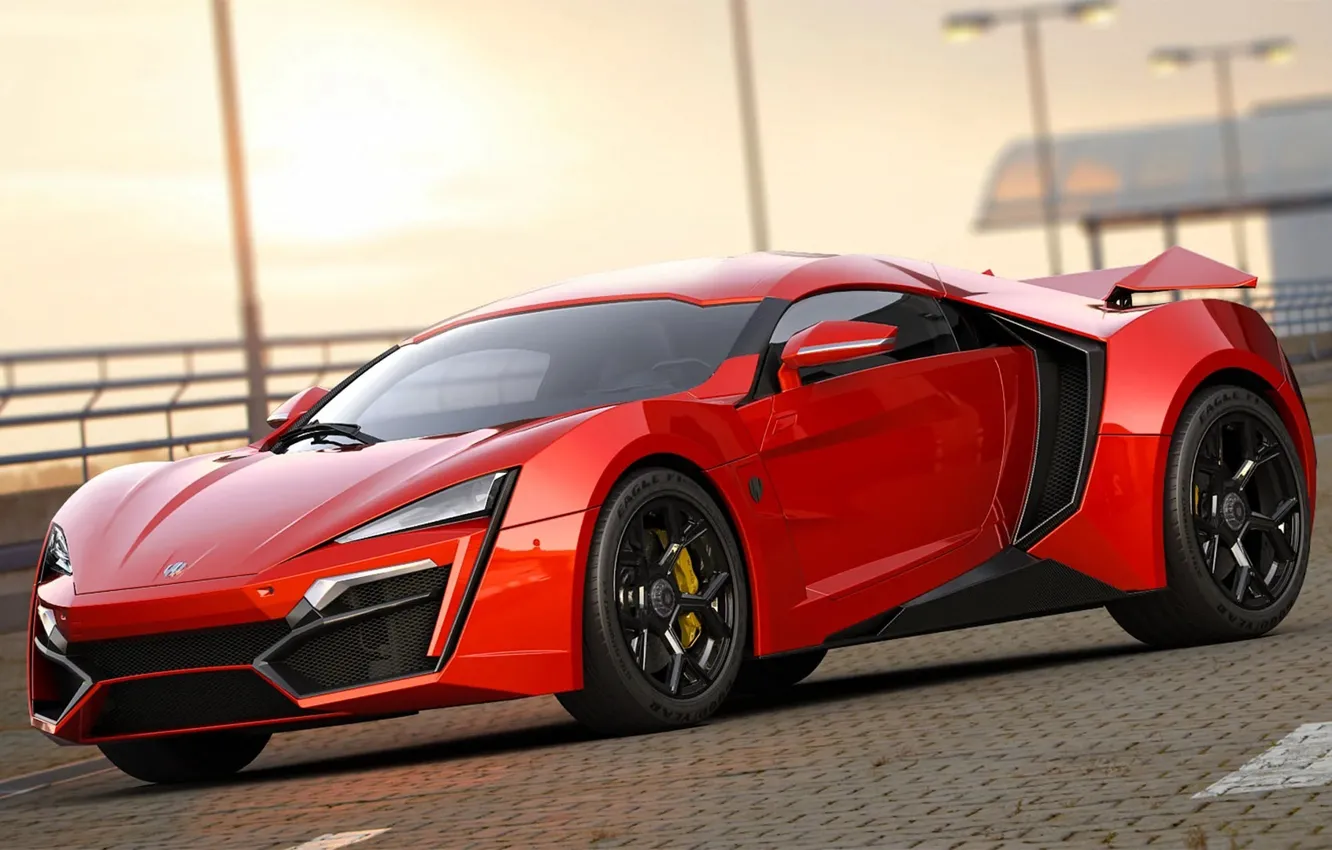 Фото обои car, red, Lykan Hypersport