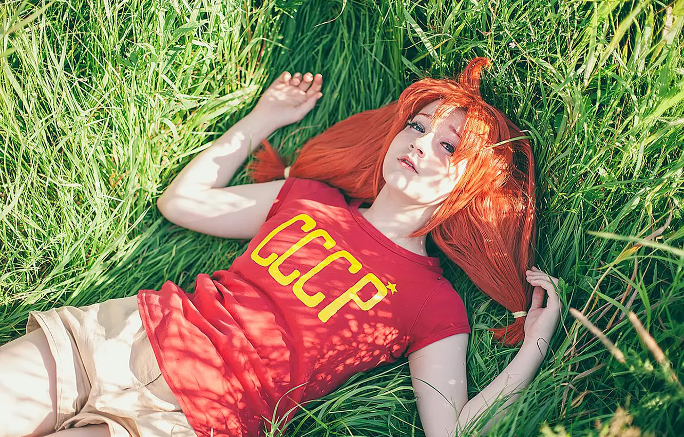 Фото обои wallpaper, girl, USSR, game, poster, T-shirt, endless summer, postcard