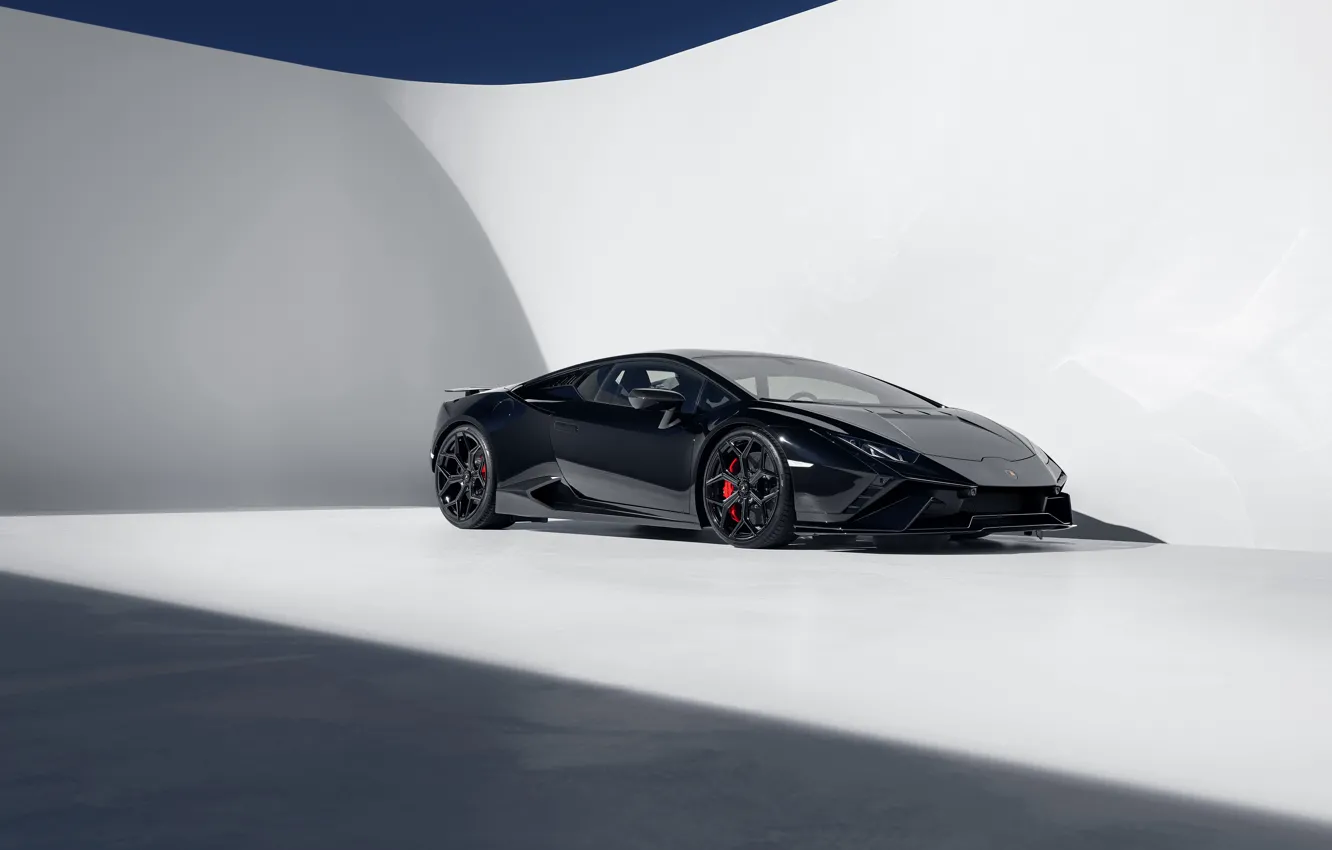 Фото обои Lamborghini, black, Huracan, Novitec Lamborghini Huracan Tecnica