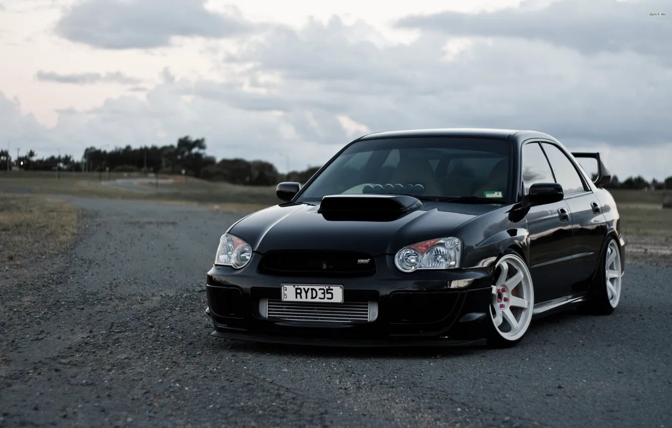 Фото обои turbo, wheels, subaru, black, japan, wrx, impreza, jdm