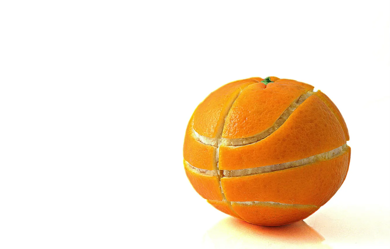 Фото обои спорт, мяч, апельсин, фрукт