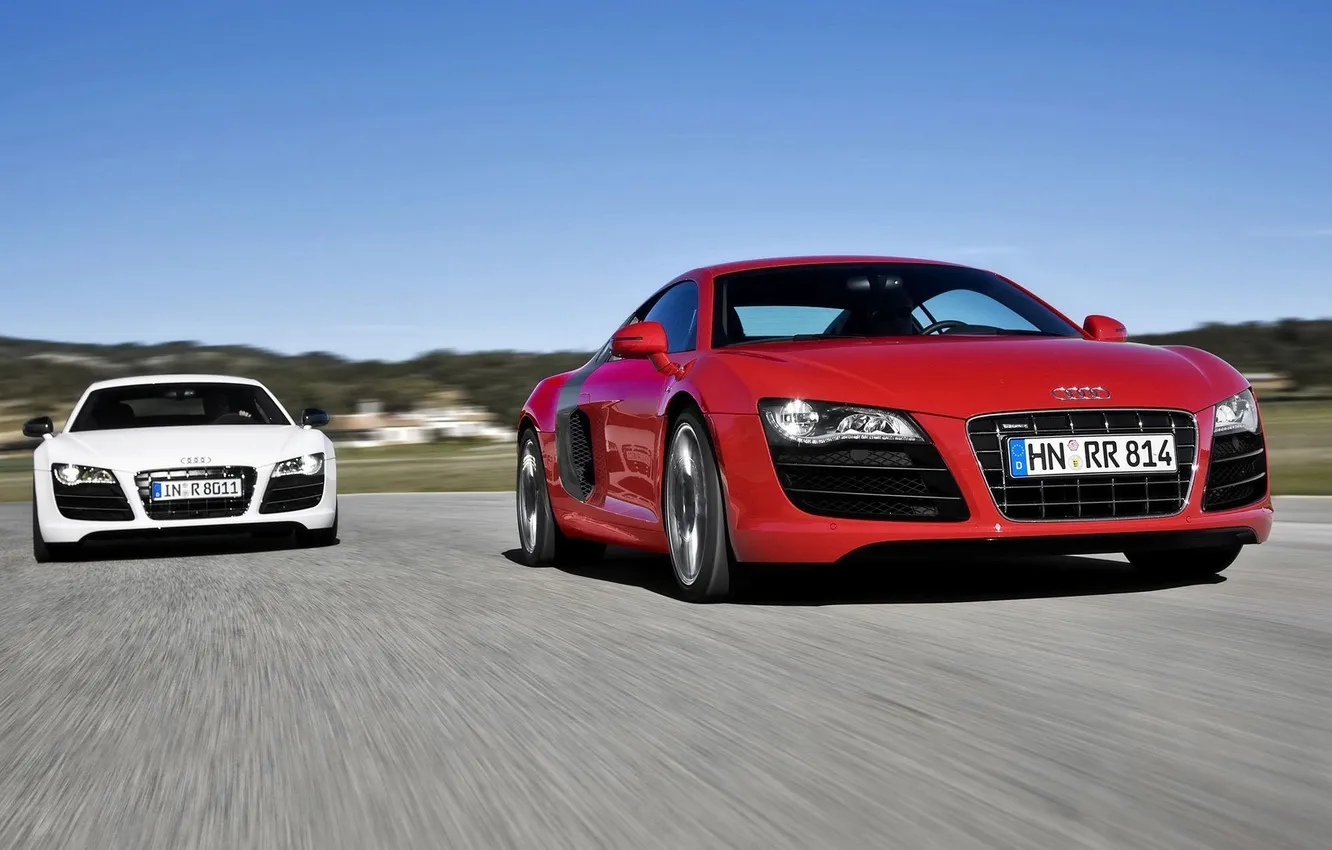 Фото обои дорога, авто, скорость, Audi r8