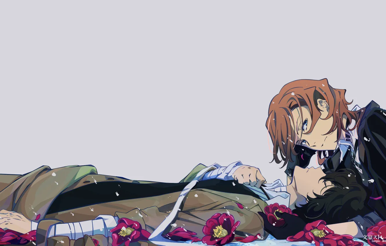Фото обои парни, Bungou Stray Dogs, Чуя, Дазай Осаму