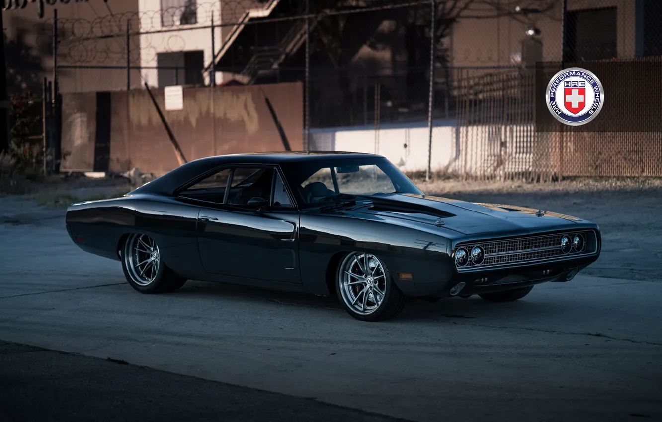 Фото обои Dodge, Charger, with, HRE, Brushed, Tantrum, S104