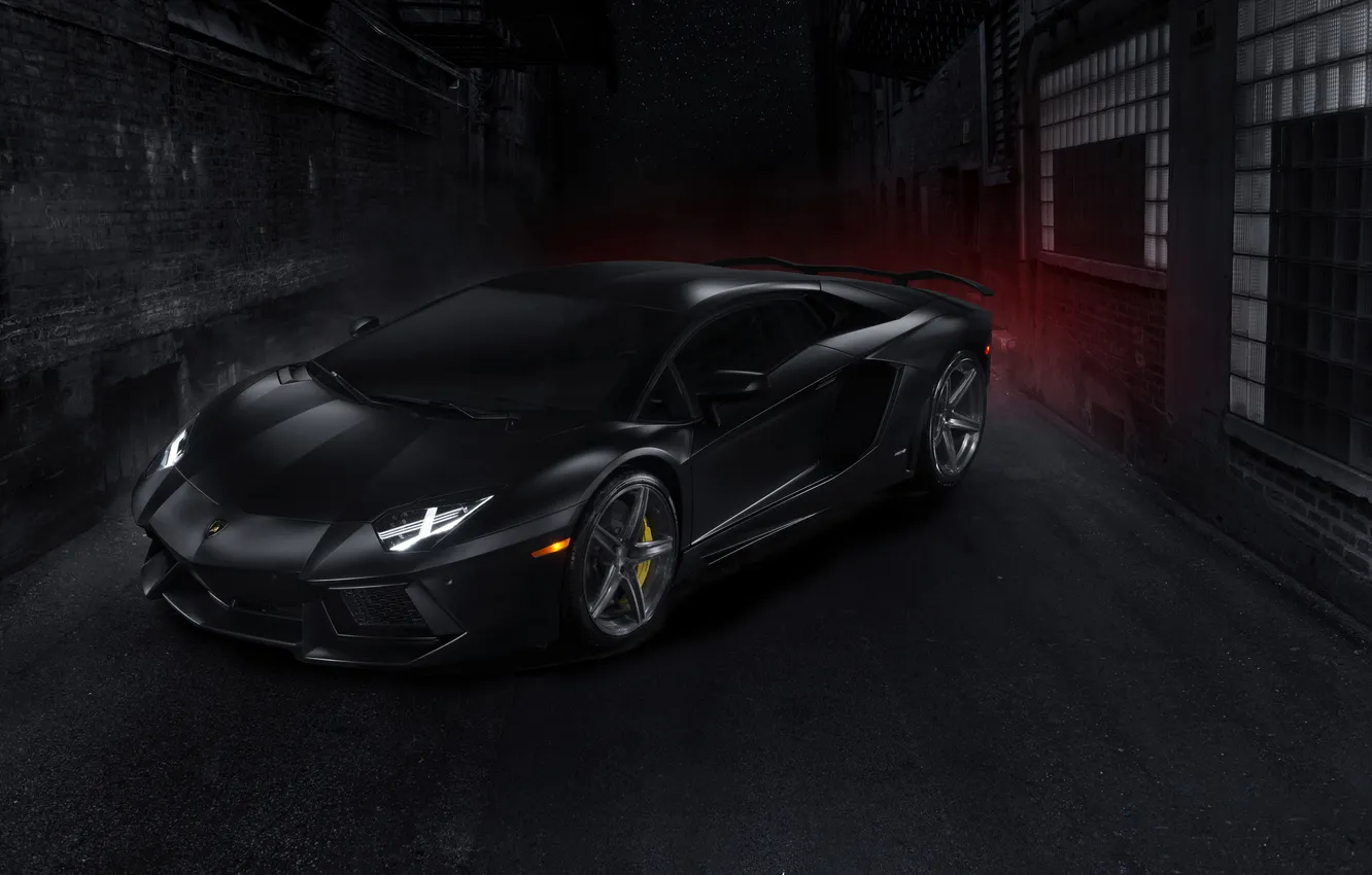 Фото обои car, supercar, black, lp700-4, ламборгини, автообои, матовая, lamborghini aventador