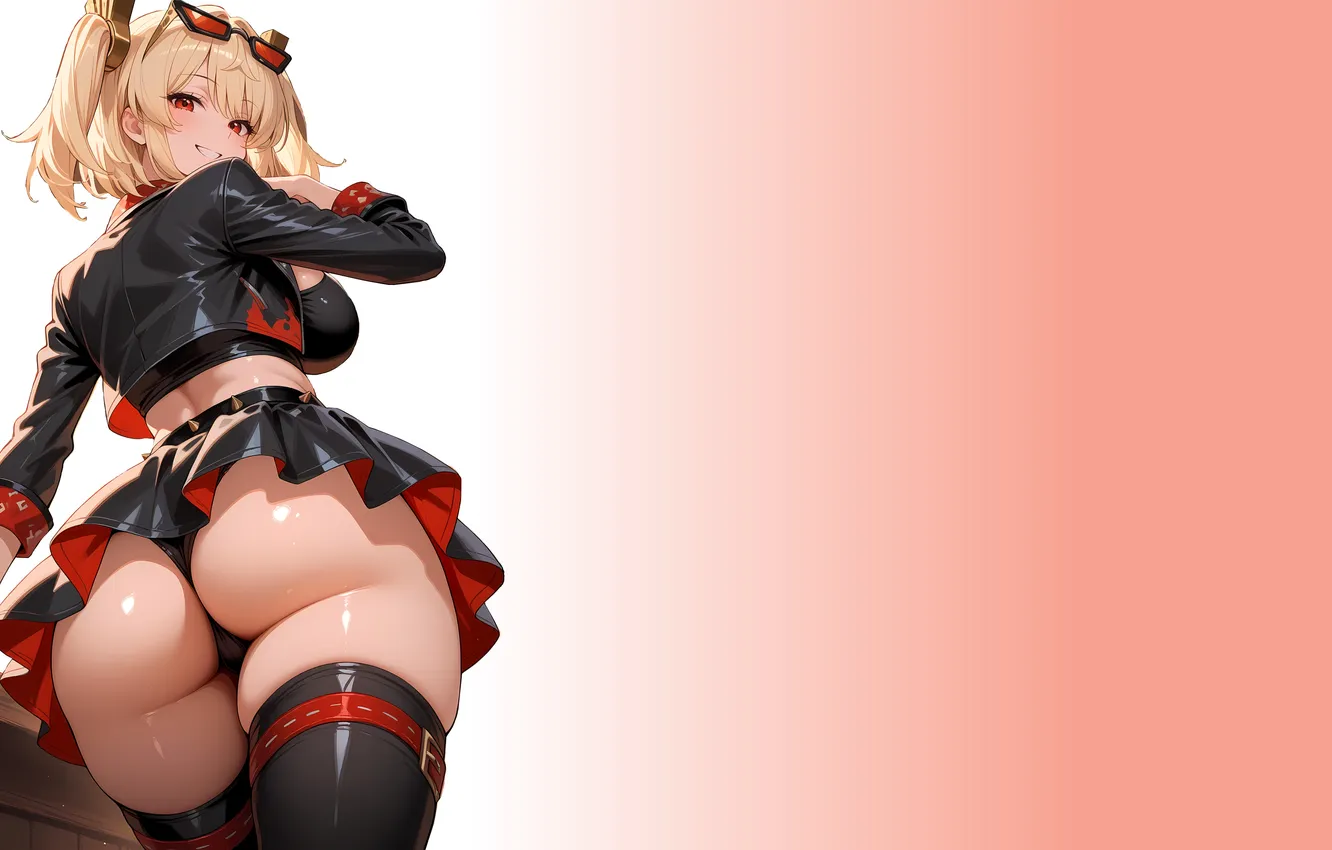Фото обои girl, hot, sexy, ass, anime, butt, babe, sunglasses