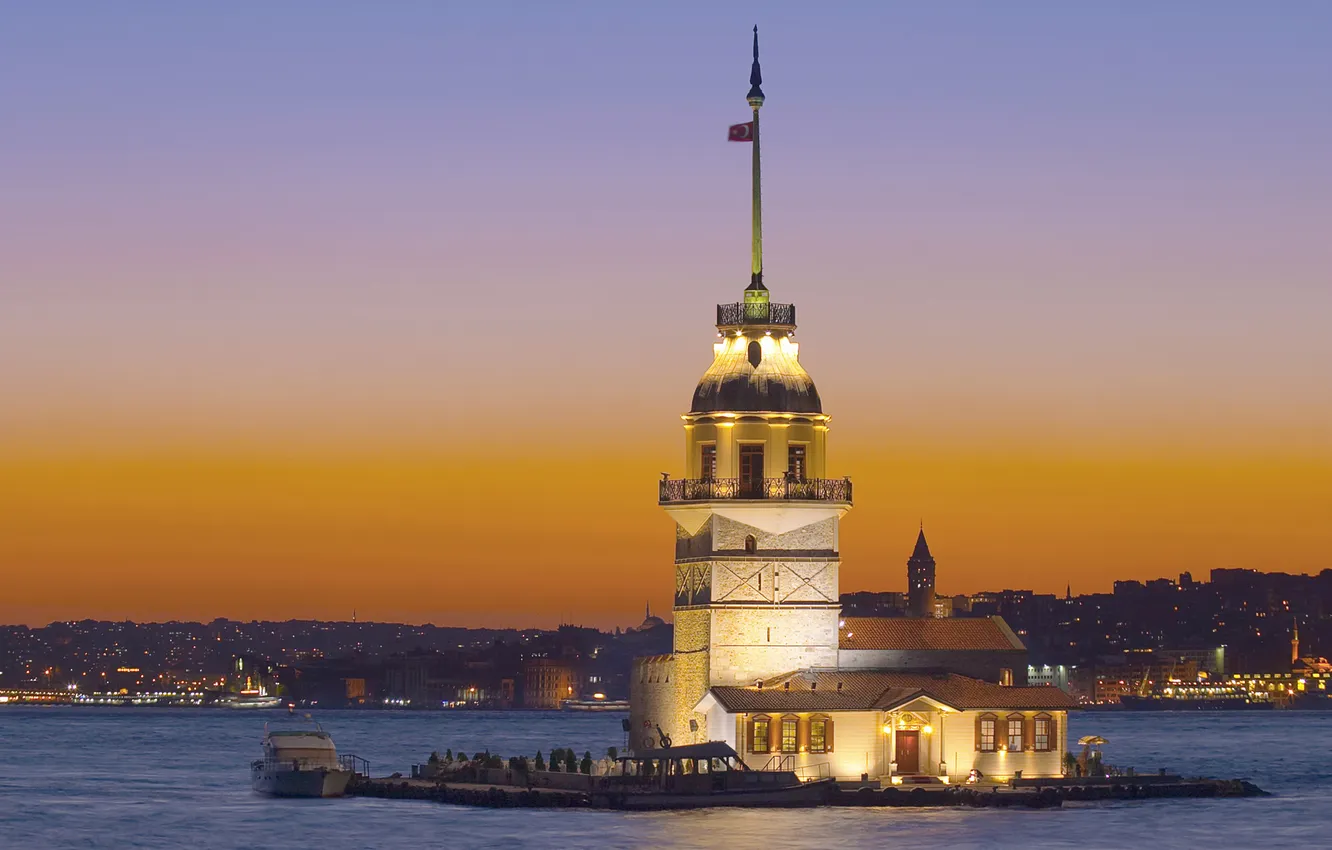 Фото обои Istanbul, Turkey, İstanbul, Türkiye, Kız Kulesi