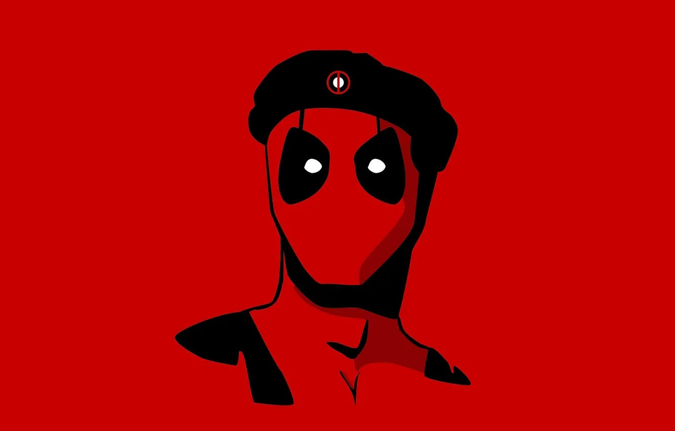 Фото обои красный, маска, Deadpool, Дэдпул, Marvel Comics