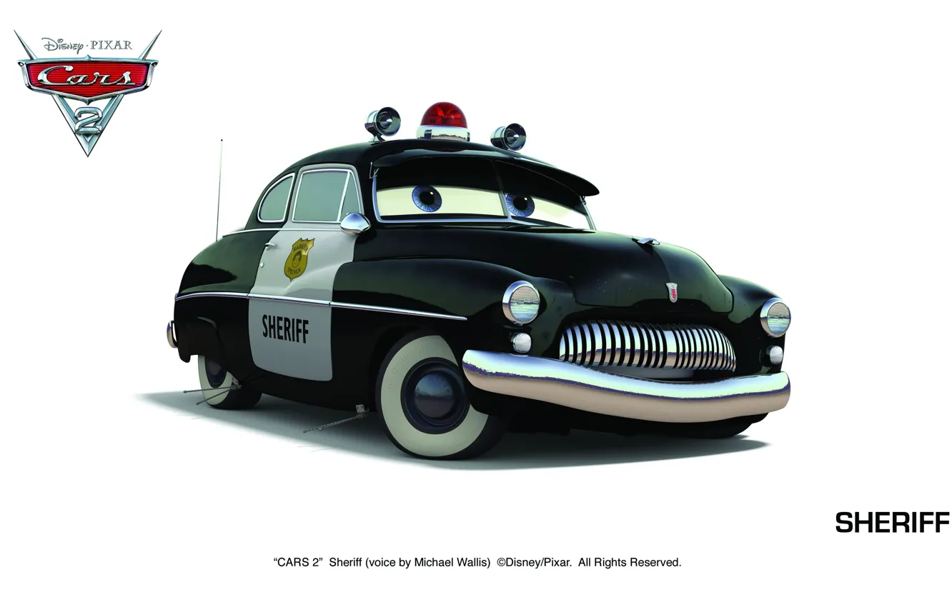 Фото обои pixar, машинки, тачки 2, cars 2, SHERIFF
