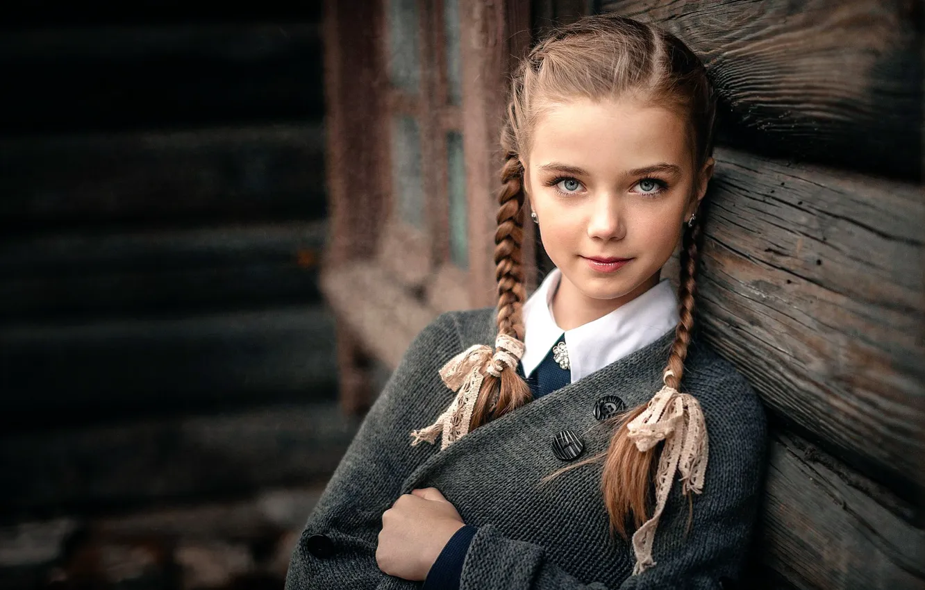 Фото обои макияж, девочка, косички, Sergey Piltnik