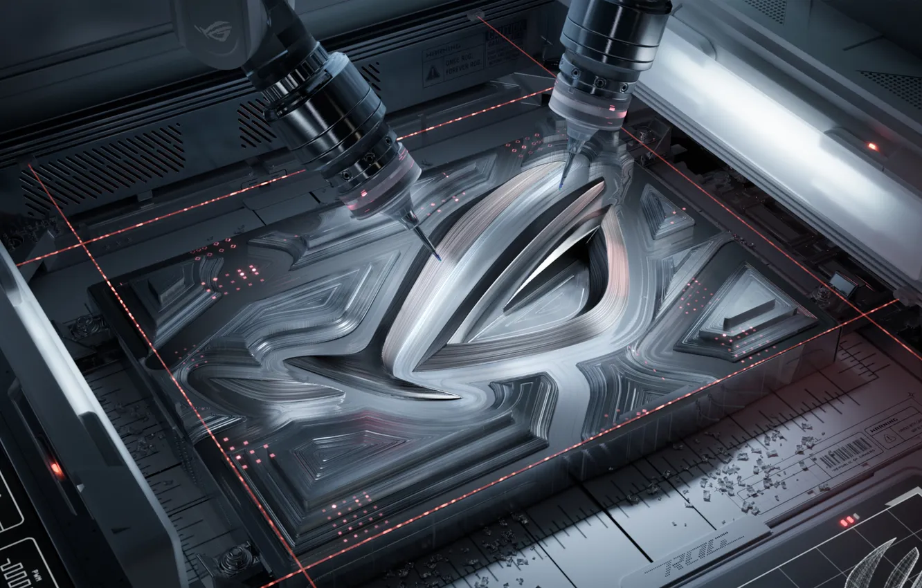 Фото обои Technology, Futuristic, ASUS ROG, ASUS TUF Gaming, 3D background, ASUS TUF
