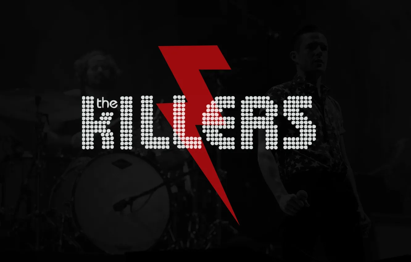 Фото обои rock, logo, Music, flowers, band, battle, the killers, song
