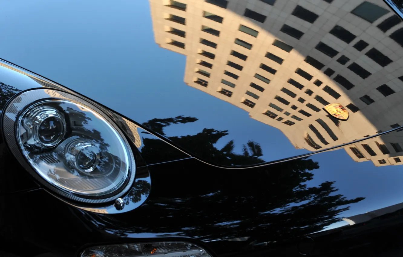 Фото обои машина, макро, отрожение