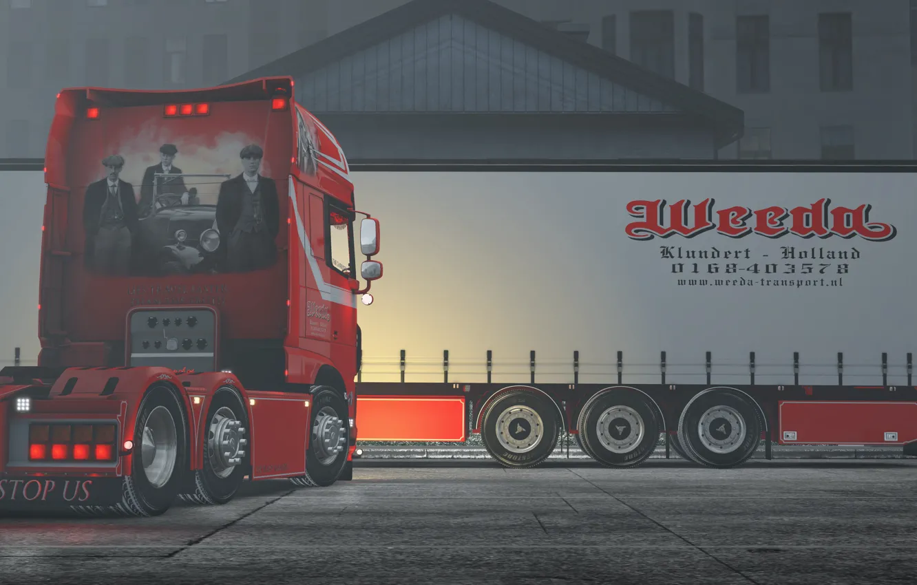 Фото обои зима, Daf, Euro truck simulator 2