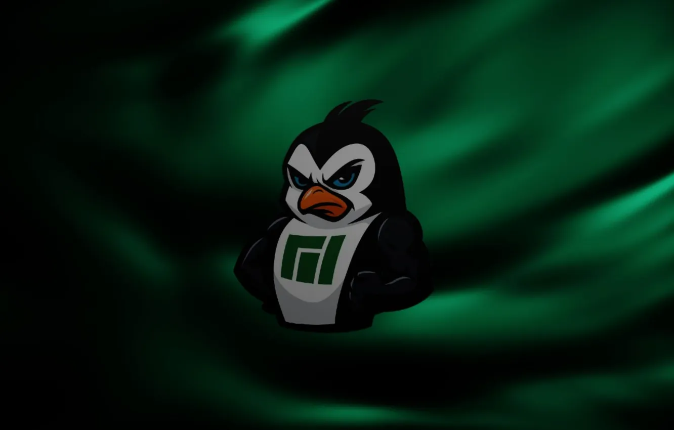 Фото обои пингвин, Linux, Tux, операционная система, Blender, operating system, Manjaro, Люникс Тук