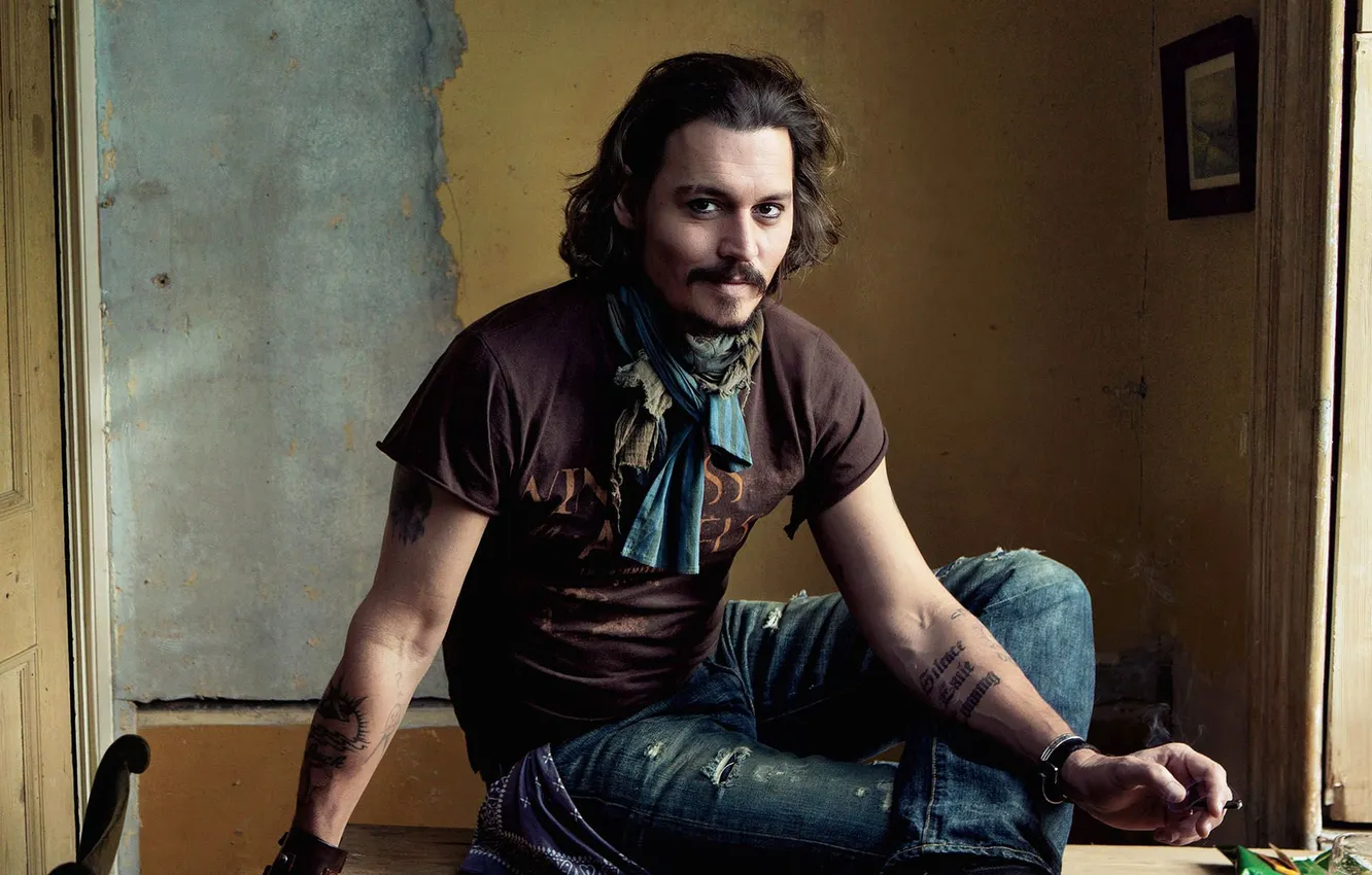 Фото обои Johnny Depp, actor, man, gorgeous