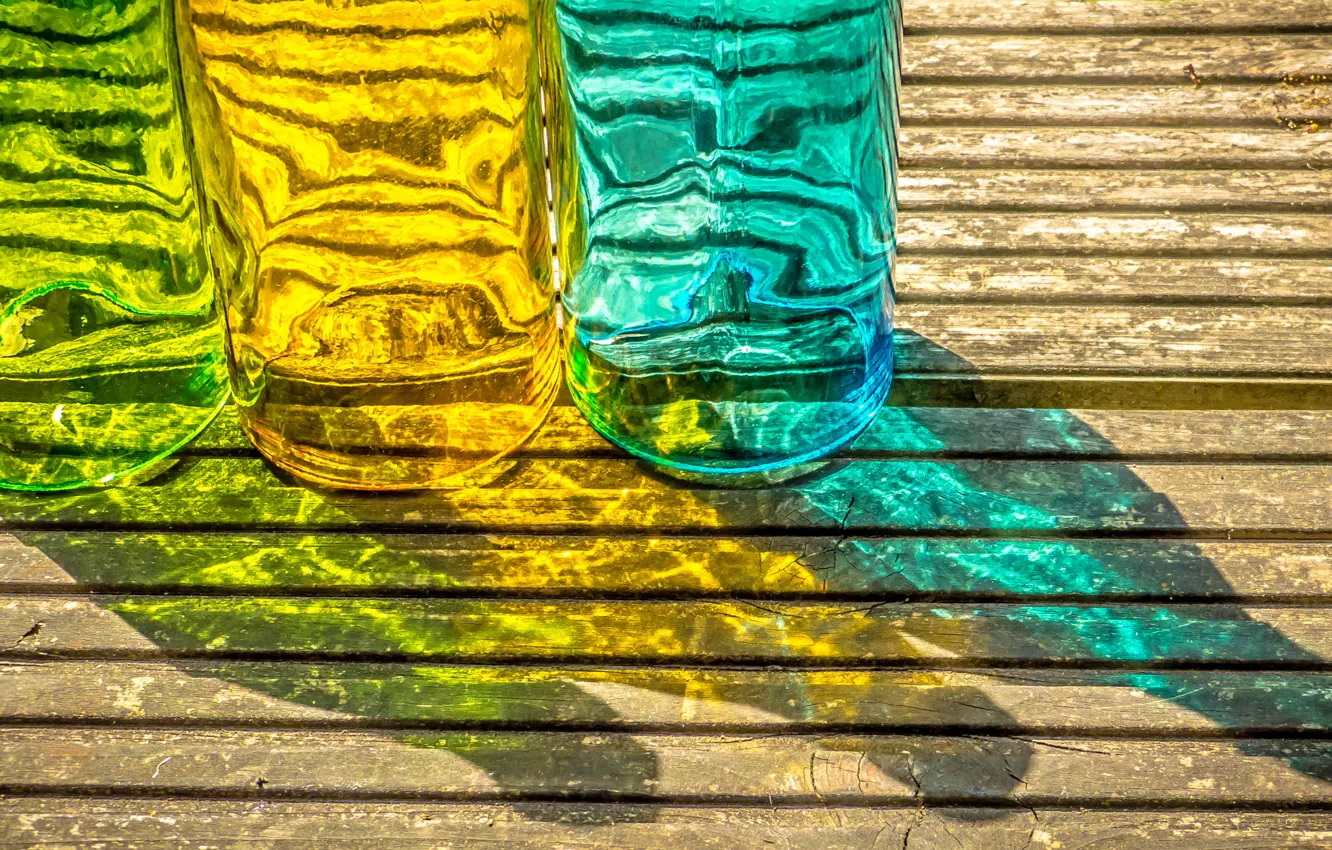 Фото обои стекло, макро, цвет, бутылка, тень