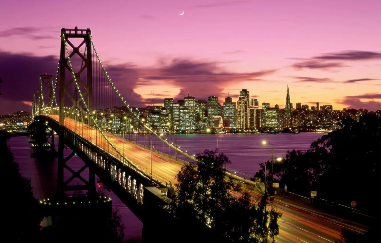Фото обои мост, Калифорния, Сан-Франциско, золотые ворота