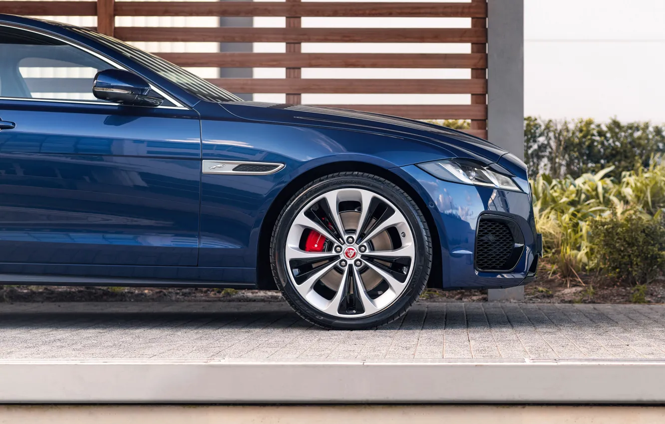 Фото обои Jaguar, колесо, седан, передняя часть, Jaguar XF, 2020, XF
