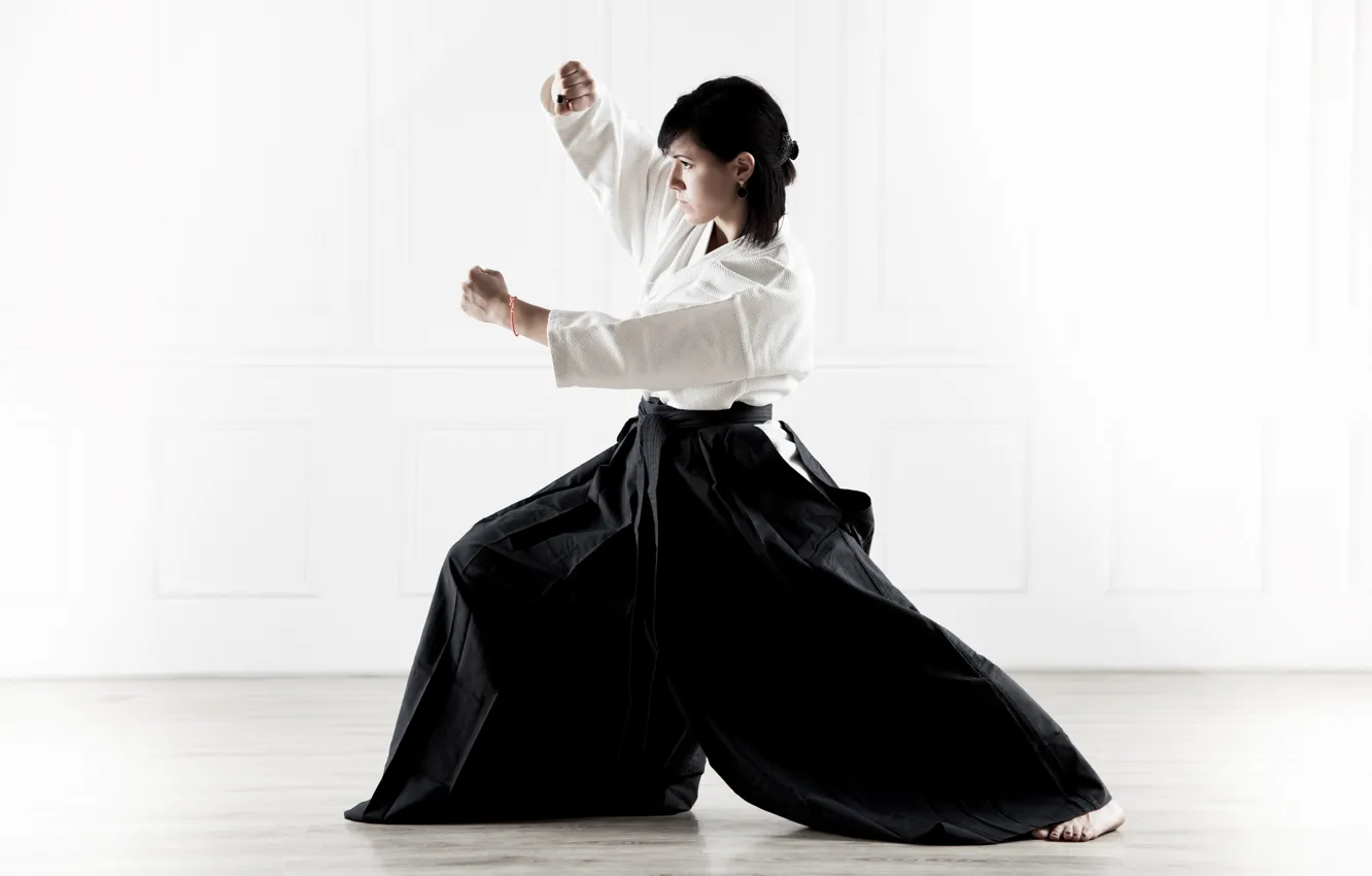 Фото обои спорт, женщина, кимоно, красивая, спортсменка, боке, боевое искусство, wallpaper.