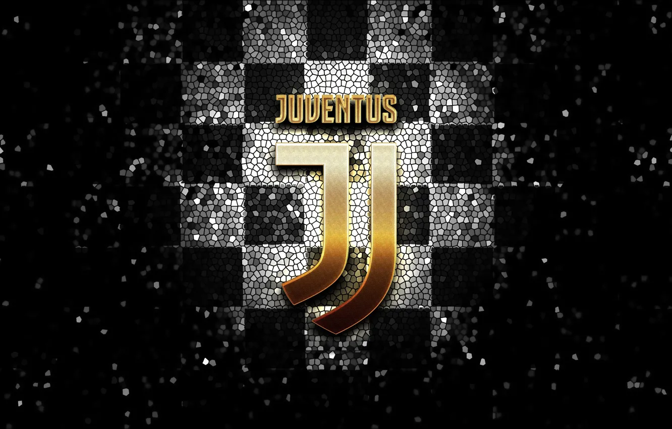 Фото обои wallpaper, sport, logo, football, Juventus, glitter, checkered
