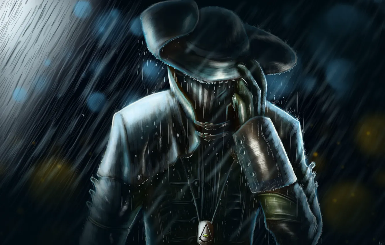 Фото обои дождь, арт, Assassins, multiplayer, Creed 3, джо