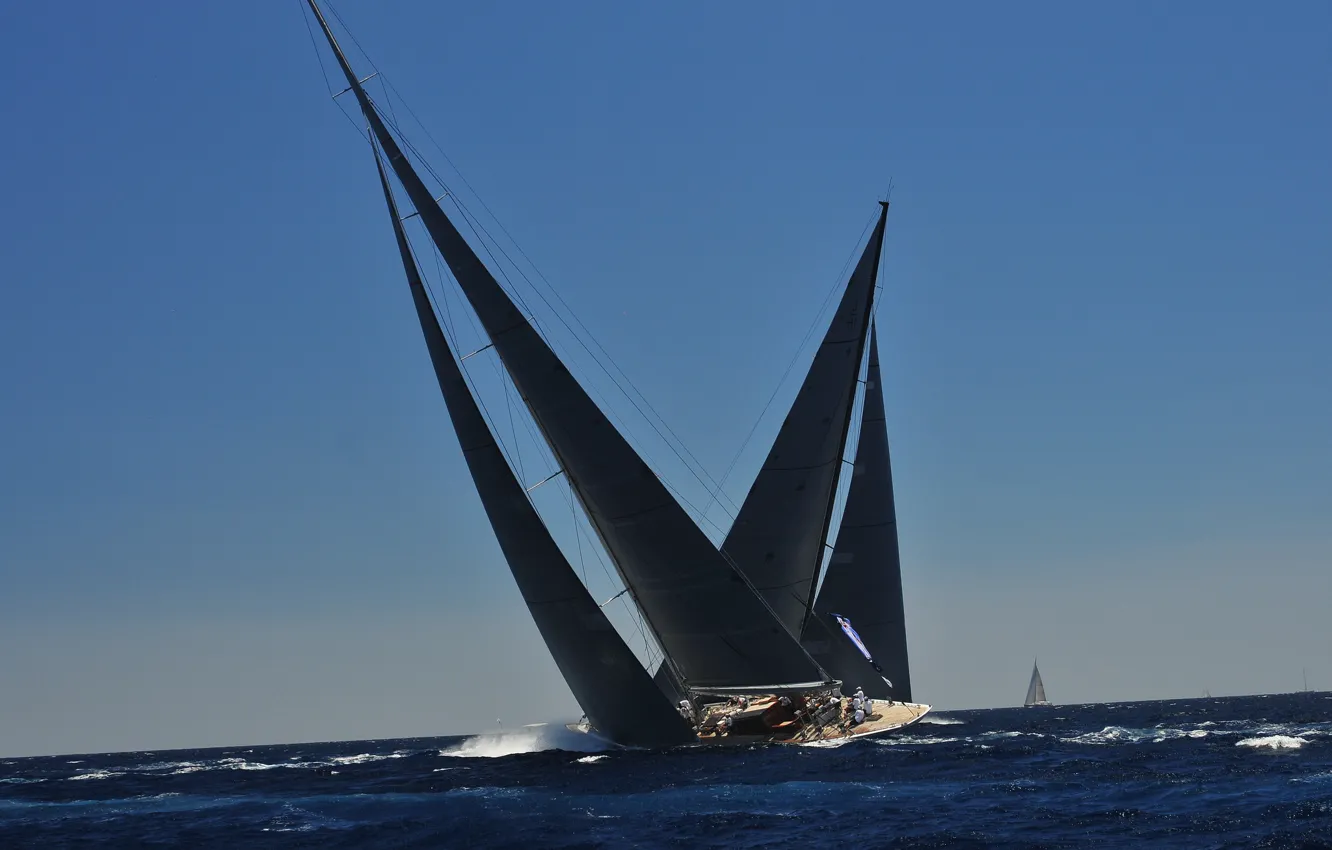 Фото обои море, спорт, яхты, yacht, sailing yacht, парусные яхты, регатта, паруса.