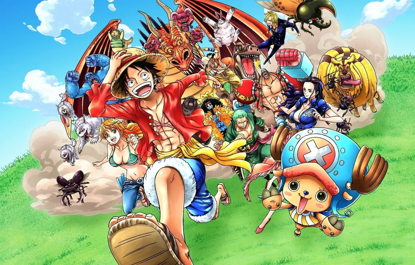 Фото обои game, Chopper, One Piece, anime, Robin, captain, asian, shooter