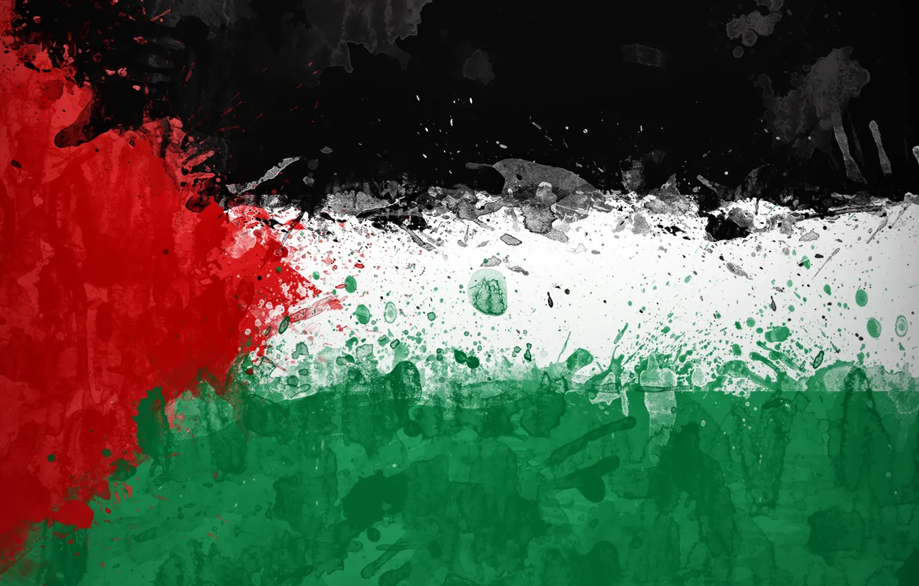 Фото обои краски, флаг, flag, Palestina, Палестина