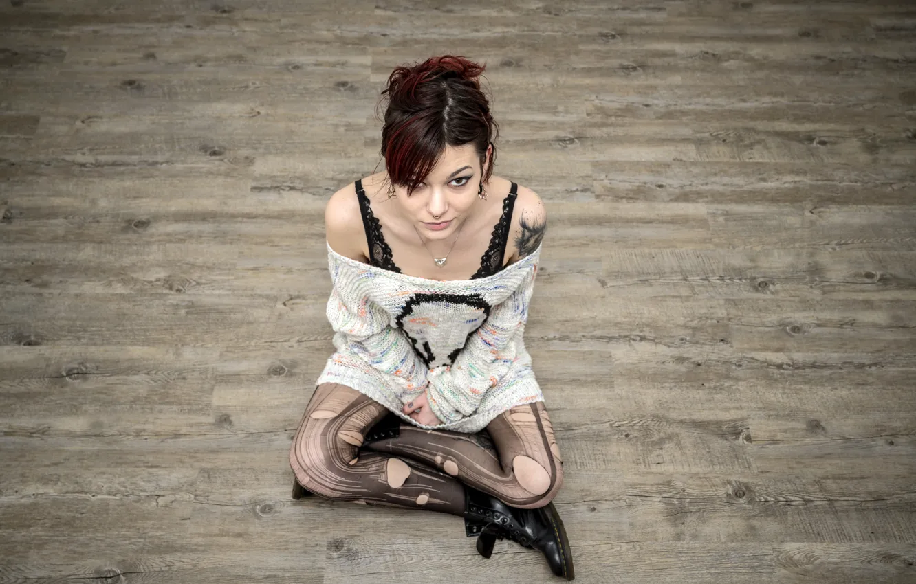 Фото обои взгляд, девушка, Alicia