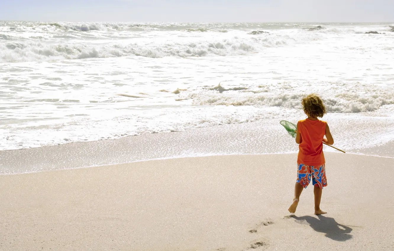 Фото обои песок, пляж, настроения, ребенок, мальчик, семья