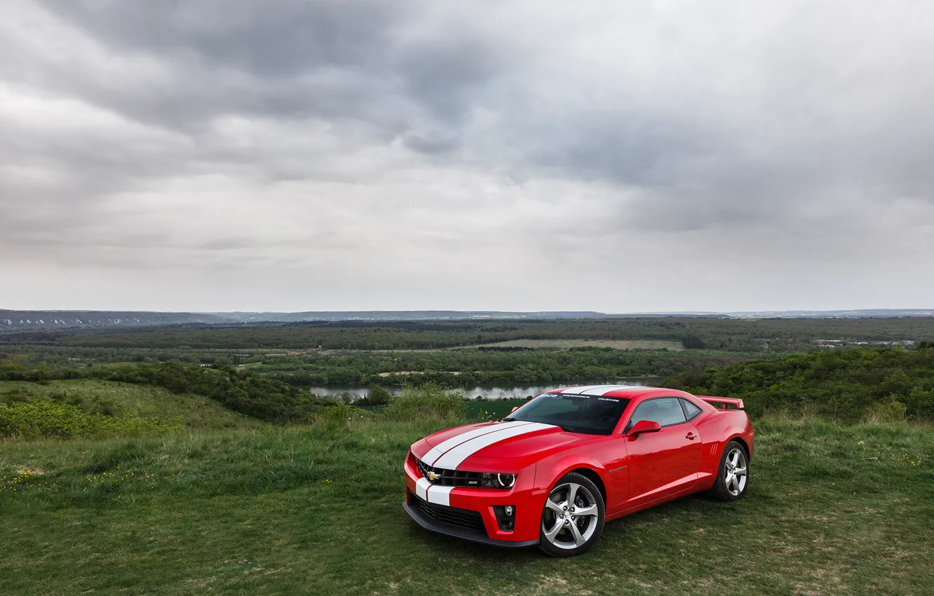 Фото обои Chevrolet, Camaro, red, 2013