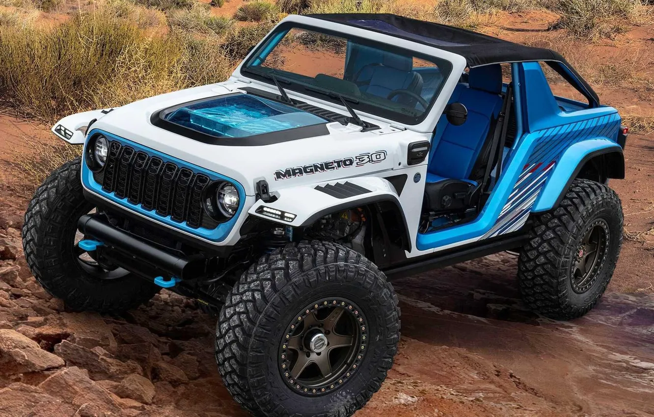 Обои Concept, Джип, Jeep, электромобиль, шоу-кар, Jeep Wrangler Magneto ...