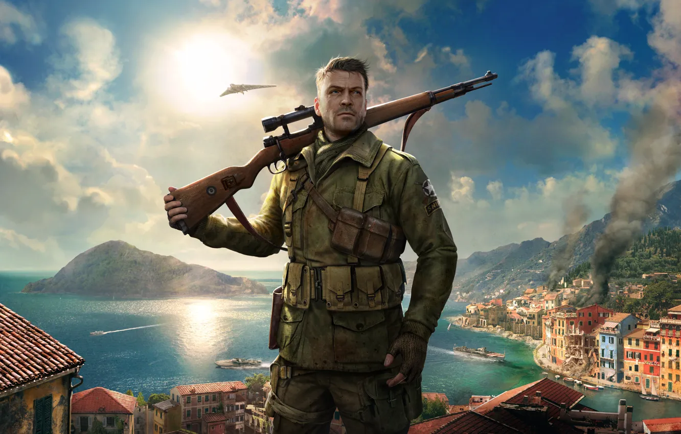 Фото обои Снайпер, Game, Sniper Elite 4