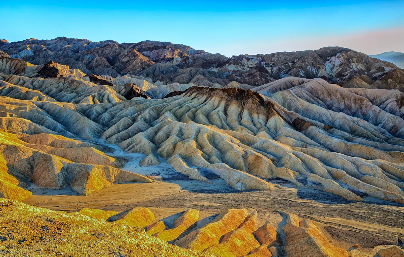 Фото обои Калифорния, США, California, Death Valley, Zabriskie Point