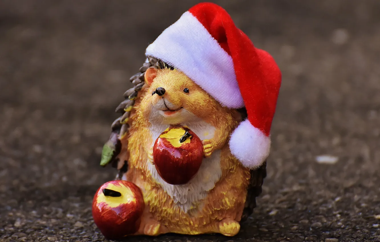 Фото обои улыбка, фон, праздник, яблоки, игрушка, новый год, рождество, позитив