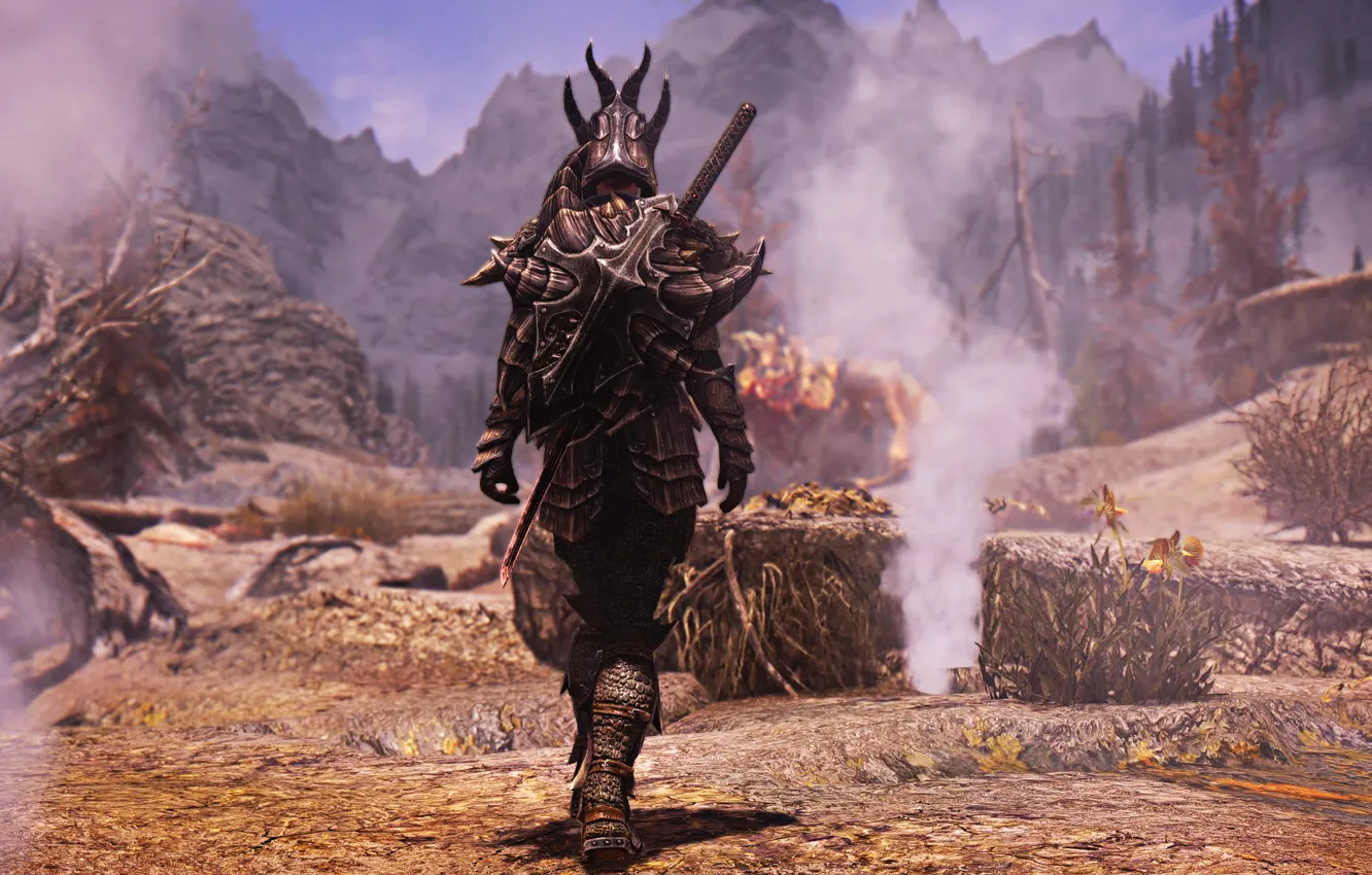Фото обои skyrim, nord, the elder of scrolls