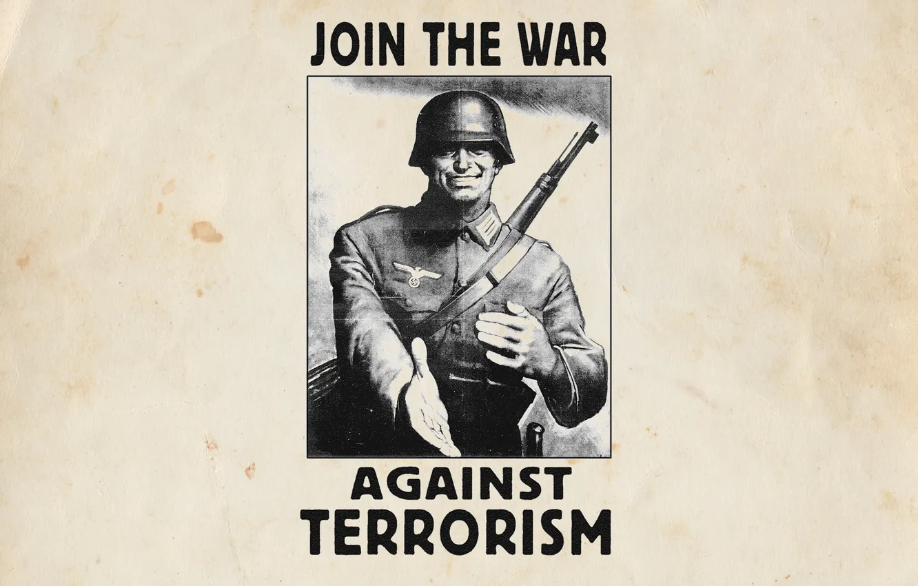 Фото обои плакат, пропаганда, Join The War, Присоединяйтесь к войне с терроризмом, Against Terrorism