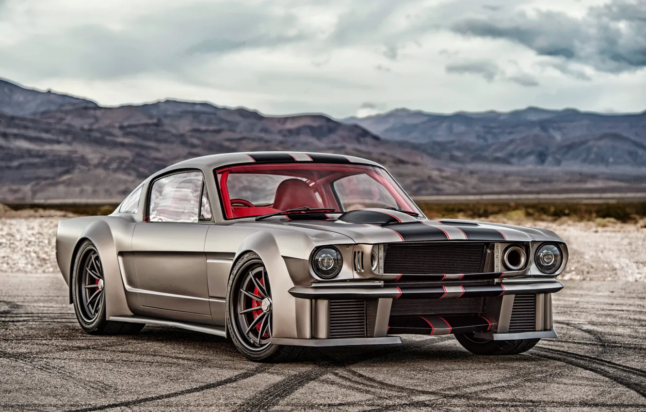 Фото обои Ford, tuning, american cars, retro cars, 1965 cars, Ford Mustang muscle cars