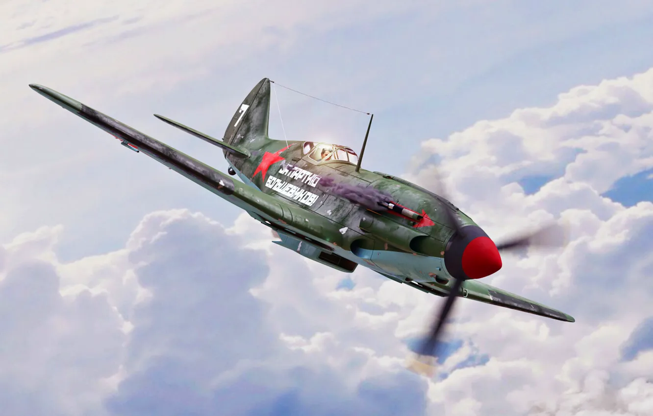 Фото обои истребитель, СССР, МиГ-3, ВВС РККА, боевой самолёт