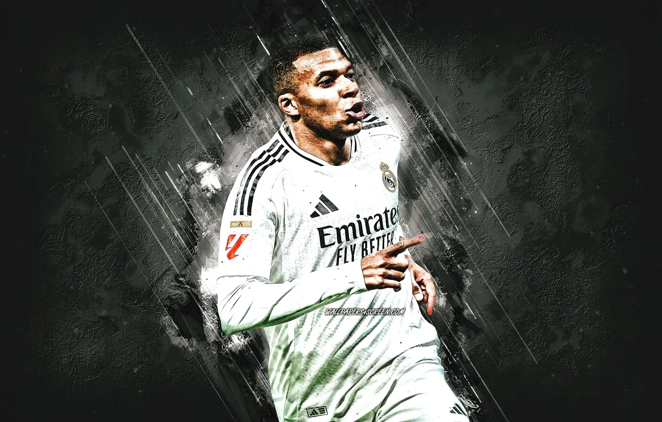 Фото обои Football, Real Madrid, Soccer, French, Kylian Mbappe, Kylian, Mbappe