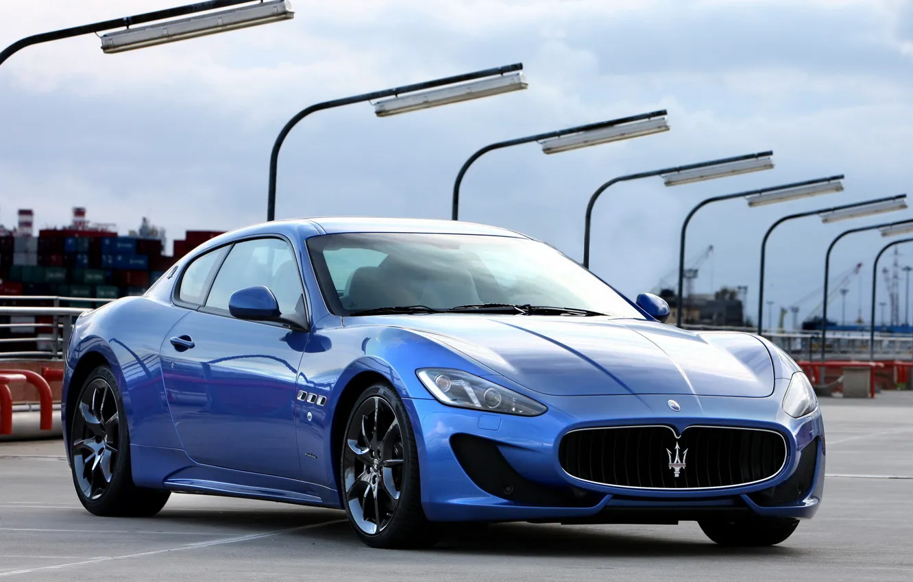 Фото обои Maserati, sport, blue, Granturismo