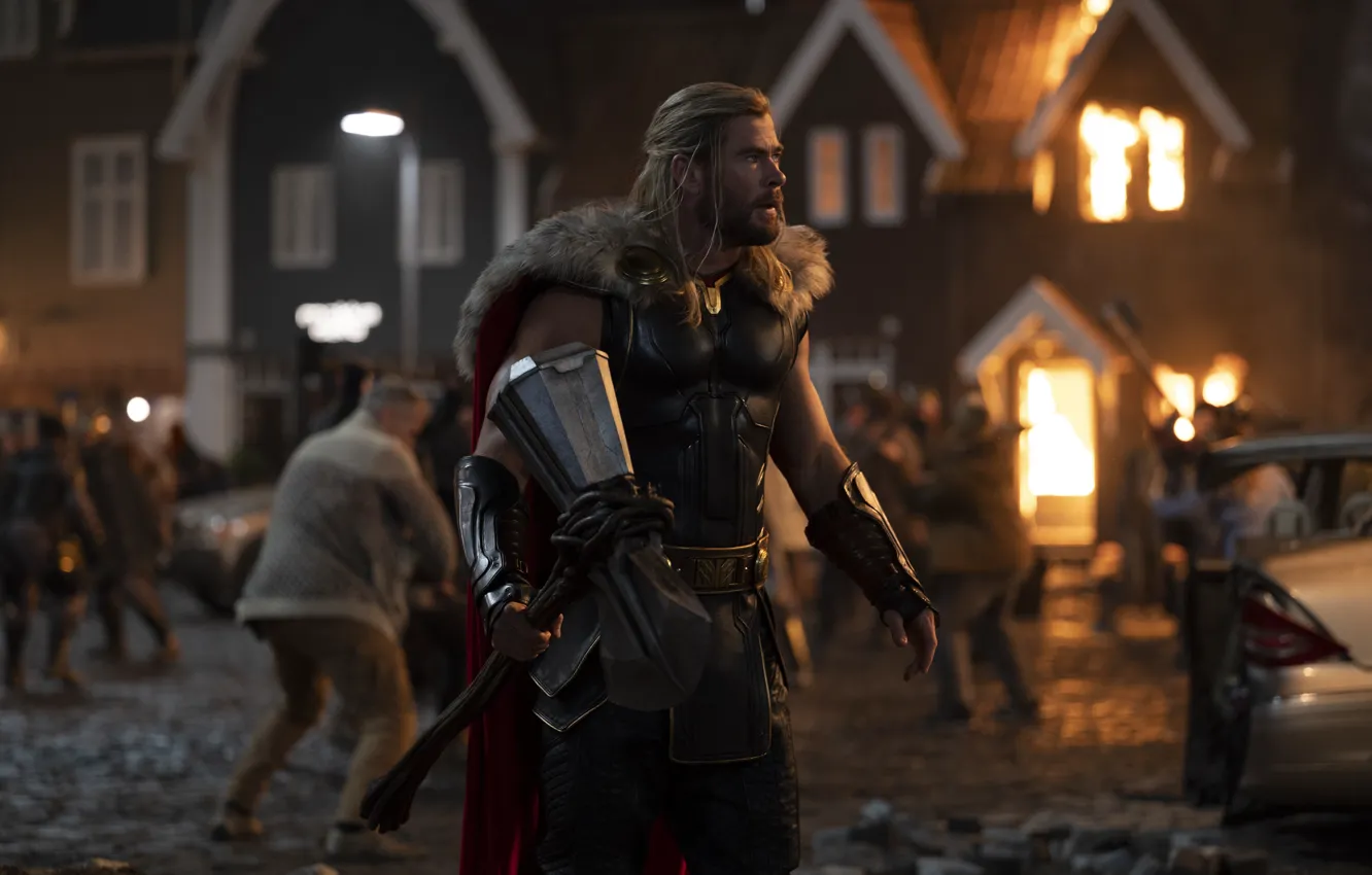 Фото обои Thor, Chris Hemsworth, Marvel Studios, Thor: Love and Thunder