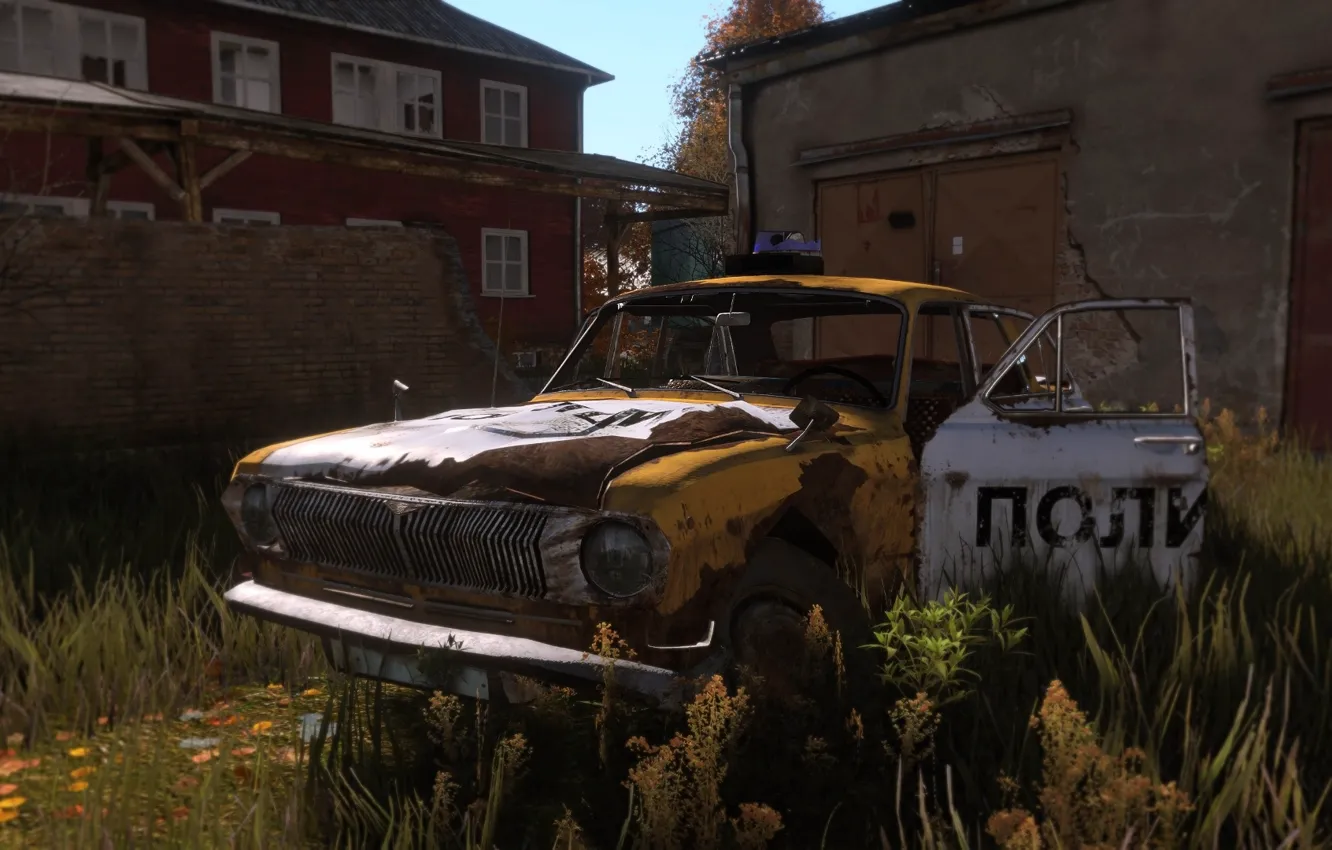 Фото обои DayZ, DayZ Standalone, Полицейская машина