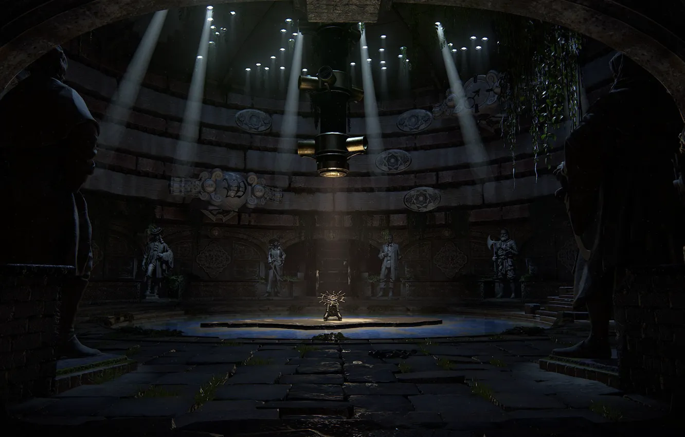 Фото обои помещение, изваяние, Uncharted 4, A Thiefs End