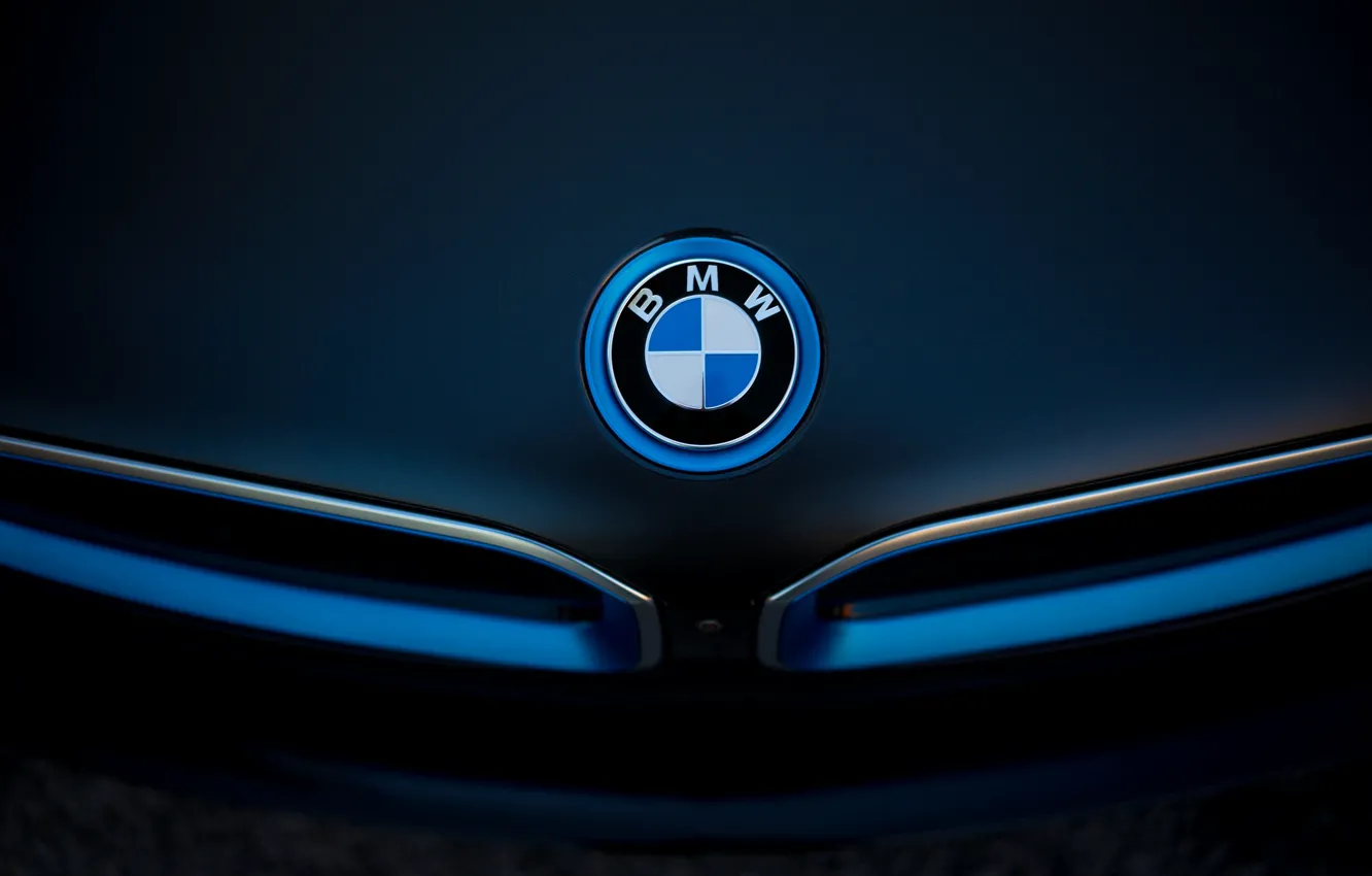 Фото обои логотип, эмблема, бумер, BMW i8