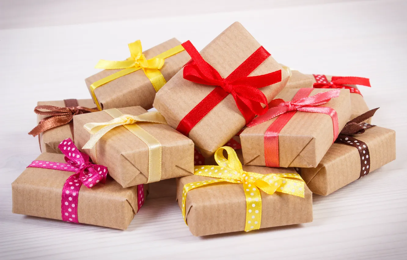 Фото обои подарки, box, celebration, holiday, bow, gifts