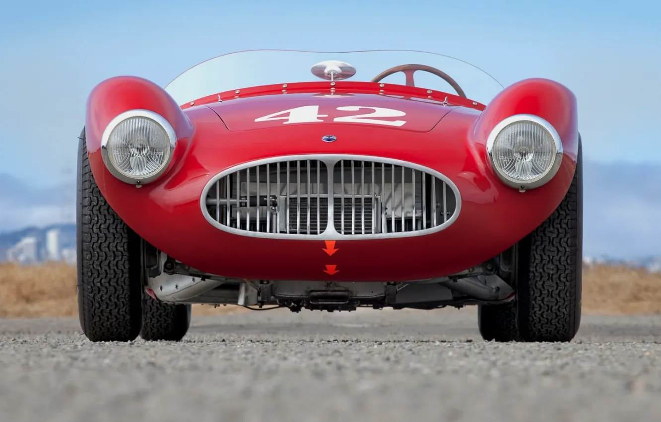 Фото обои Maserati, Red, Front