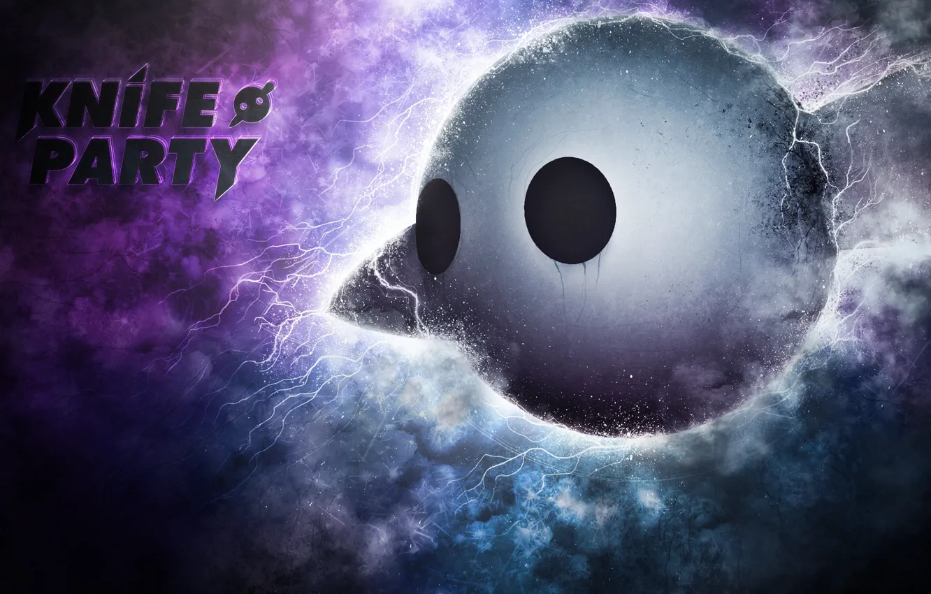 Фото обои музыка, фон, молния, лого, Австралия, knife, Knife Party, Big Beat