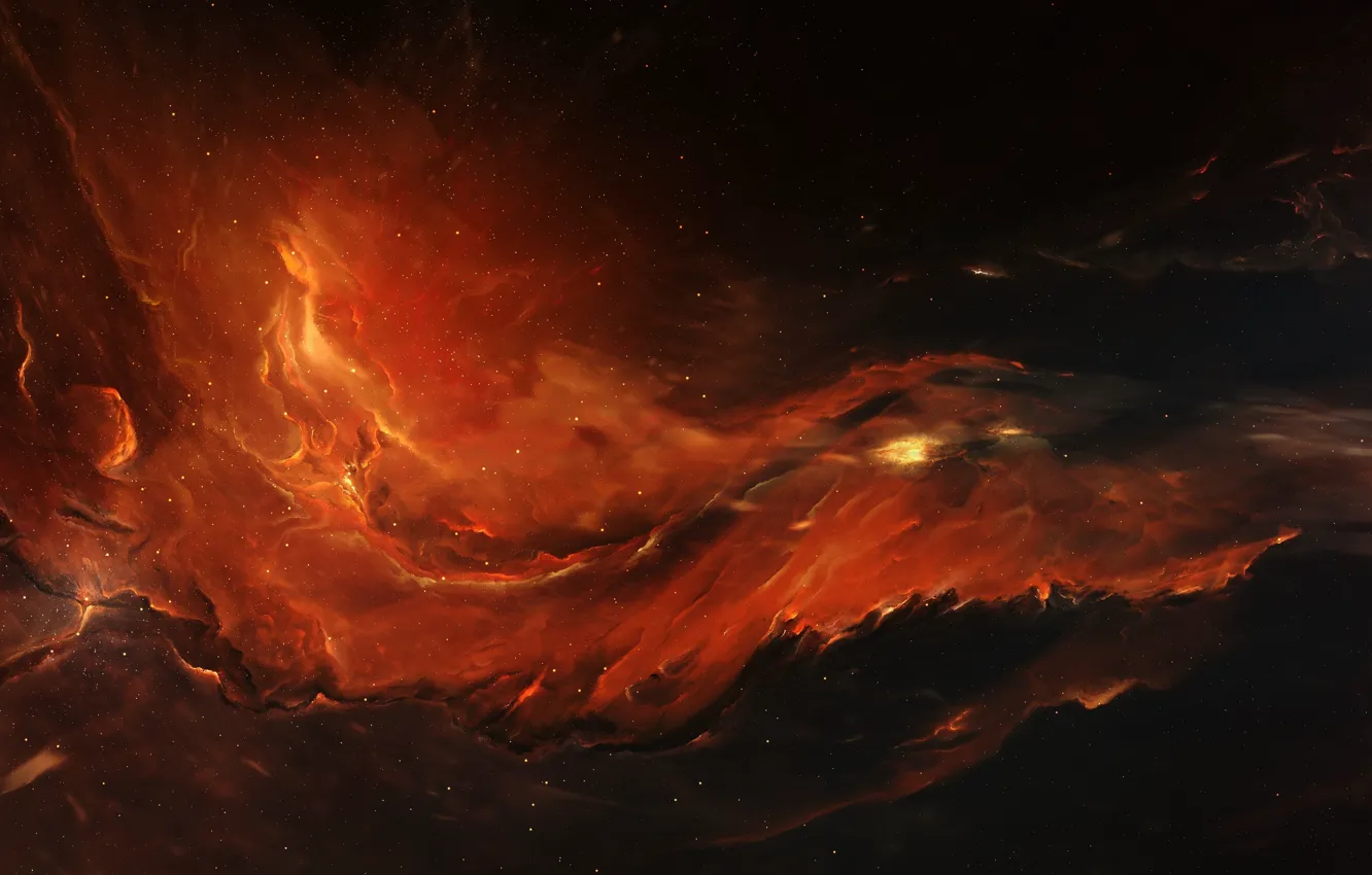 Фото обои фантастика, звезды, туманность, The Frontier Expanse, StarkitecktDesigns, by StarkitecktDesigns, space, nebula